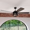 Vaxcel Barnes Matte Black Modern Farmhouse Indoor-Outdoor 54-in. Ceiling Fan with LED Light Kit F0124 - alternate 5